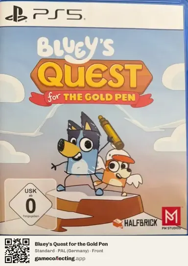Bluey's Quest for the Gold Pen PlayStation 5, Germany box front