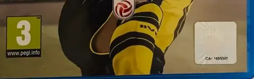 FIFA 17, the PEGI square on its front