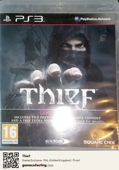 Thief PlayStation 3, United Kingdom box front