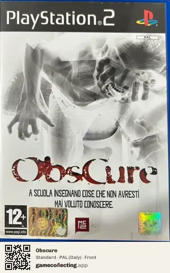 Obscure PlayStation 2, Italy box front