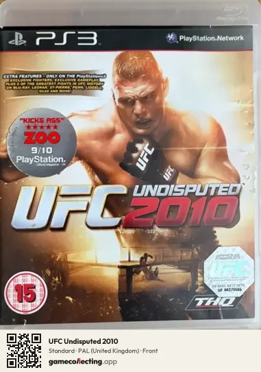 UFC Undisputed 2010 PlayStation 3, United Kingdom box front