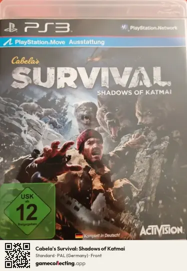 Cabela's Survival: Shadows of Katmai PlayStation 3, Germany box front