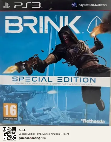 Brink PlayStation 3, United Kingdom box front