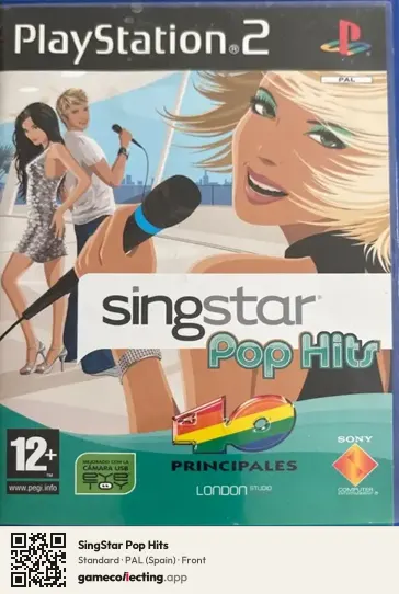 SingStar Pop Hits PlayStation 2, Spain box front