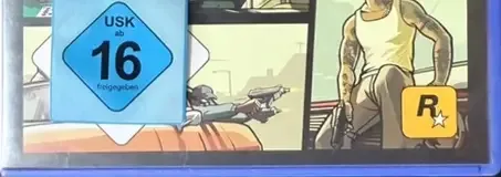Grand Theft Auto: San Andreas, the USK square on its front