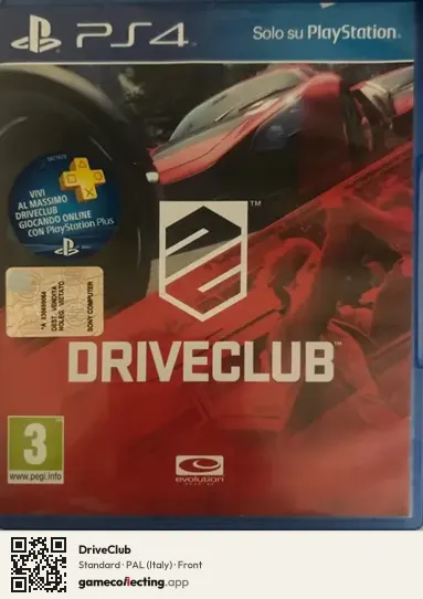 DriveClub PlayStation 4, Italy box front