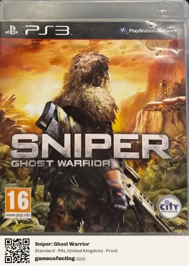 Sniper: Ghost Warrior PlayStation 3, United Kingdom box front