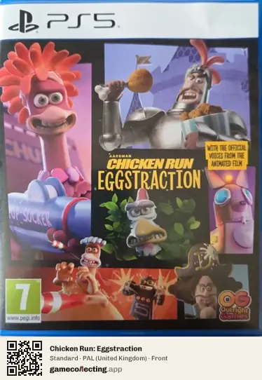 Chicken Run: Eggstraction PlayStation 5, United Kingdom box front
