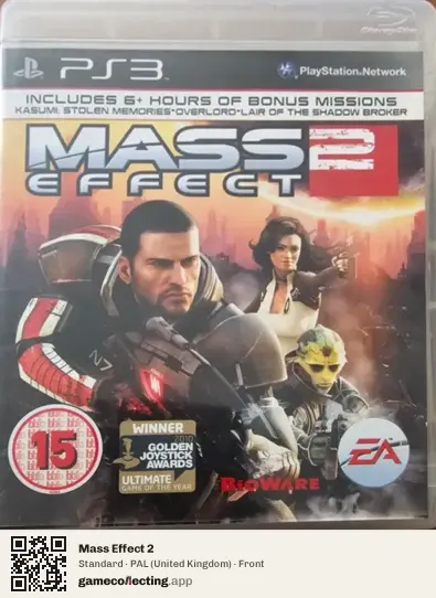 Mass Effect 2 PlayStation 3, United Kingdom box front