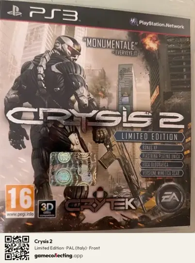Crysis 2 PlayStation 3, Italy box front