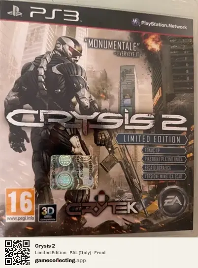 Crysis 2 PlayStation 3, Italy box front