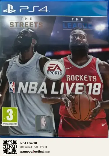 NBA Live 18 PlayStation 4, PAL box front