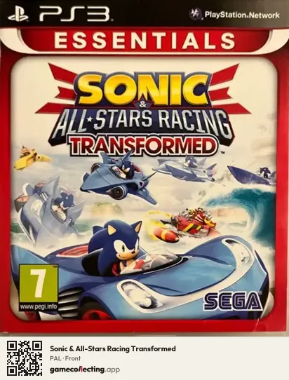 Sonic & All-Stars Racing Transformed PlayStation 3, PAL box front