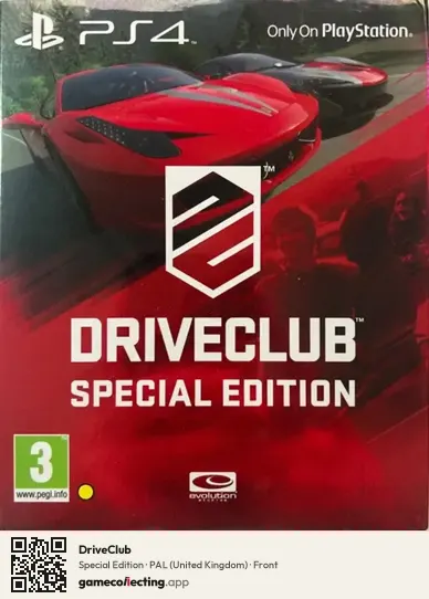 DriveClub PlayStation 4, United Kingdom box front