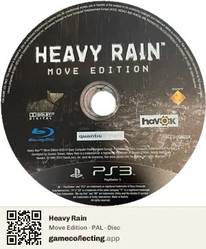 Heavy Rain PlayStation 3, PAL disc