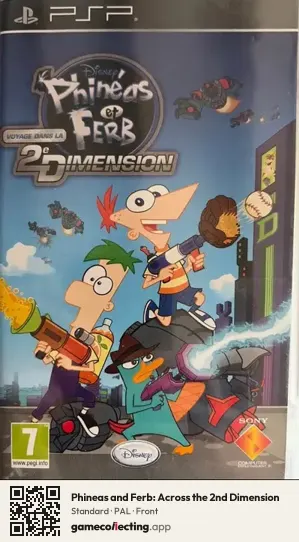 Phineas and Ferb: Across the 2nd Dimension PlayStation Portable, PAL box front