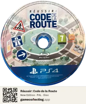 Réussir: Code de la Route PlayStation 4, PAL disc