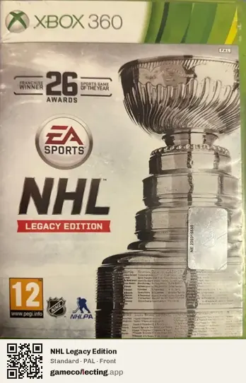 NHL Legacy Edition Xbox 360, PAL box front