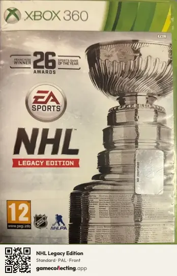 NHL Legacy Edition Xbox 360, PAL box front