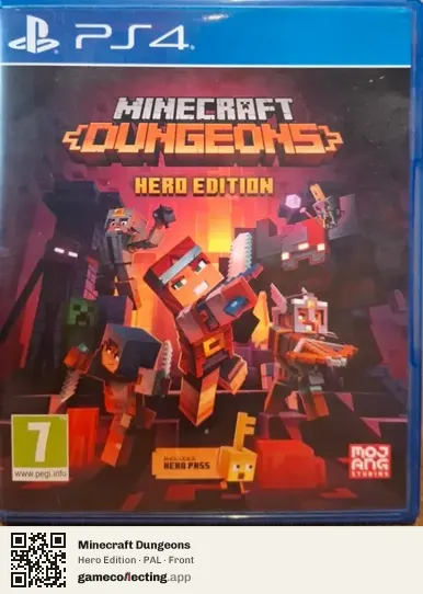 Minecraft Dungeons PlayStation 4, PAL box front
