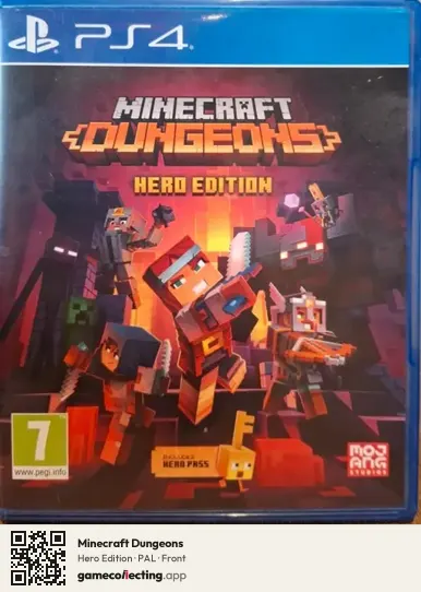 Minecraft Dungeons PlayStation 4, PAL box front