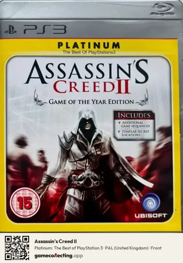 Assassin's Creed II PlayStation 3, United Kingdom box front
