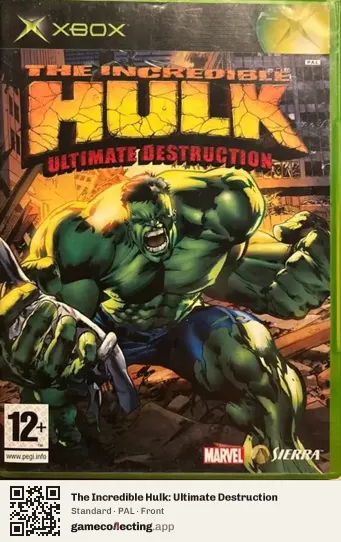 The Incredible Hulk: Ultimate Destruction Xbox, PAL box front