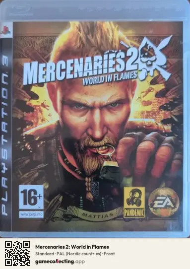 Mercenaries 2: World in Flames PlayStation 3, Nordic countries box front