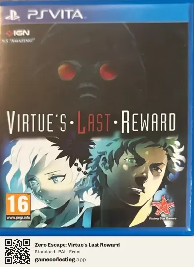 Zero Escape: Virtue's Last Reward PlayStation Vita, PAL box front