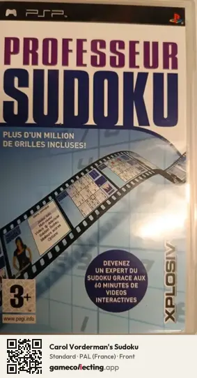 Carol Vorderman's Sudoku PlayStation Portable, France box front