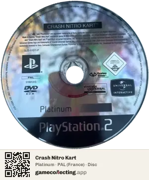 Crash Nitro Kart PlayStation 2, PAL disc