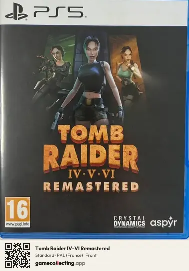 Tomb Raider IV-VI Remastered PlayStation 5, France box front