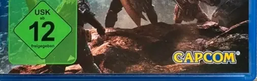 Monster Hunter: World, the USK square on its front
