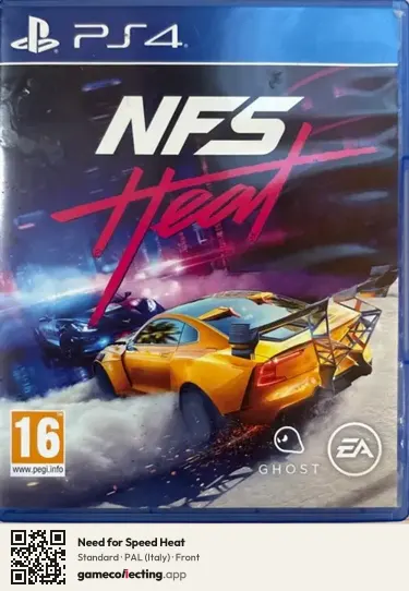 Need for Speed Heat PlayStation 4, Italy box front