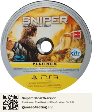 Sniper: Ghost Warrior PlayStation 3, PAL disc