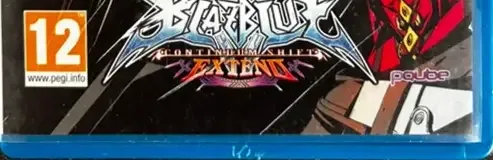 BlazBlue: Continuum Shift Extend, the PEGI square on its front