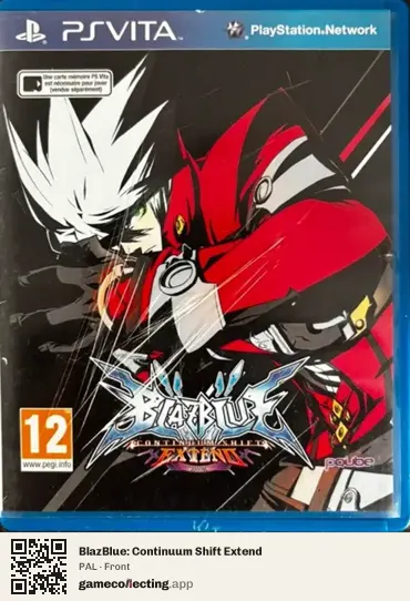 BlazBlue: Continuum Shift Extend PlayStation Vita, PAL box front