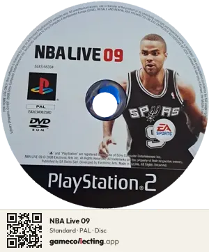 NBA Live 09 PlayStation 2, PAL disc