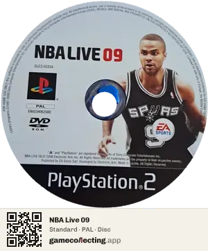 NBA Live 09 PlayStation 2, PAL disc