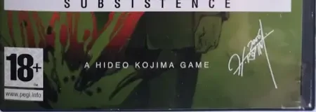 Metal Gear Solid 3: Subsistence, the PEGI square on its front