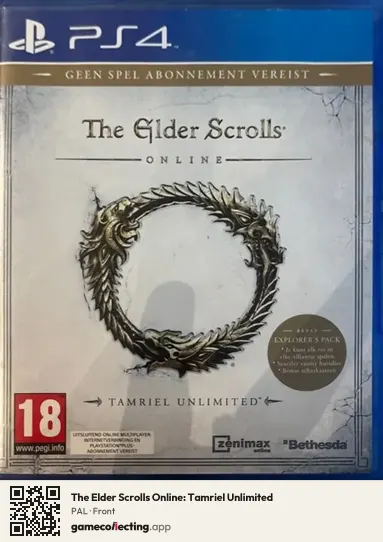 The Elder Scrolls Online: Tamriel Unlimited PlayStation 4, PAL box front