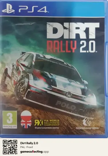 Dirt Rally 2.0 PlayStation 4, PAL box front