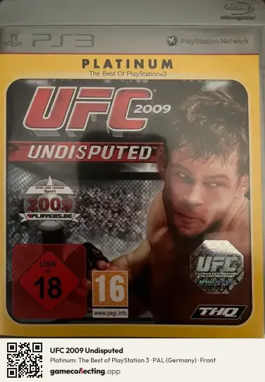 UFC 2009 Undisputed PlayStation 3, Germany box front