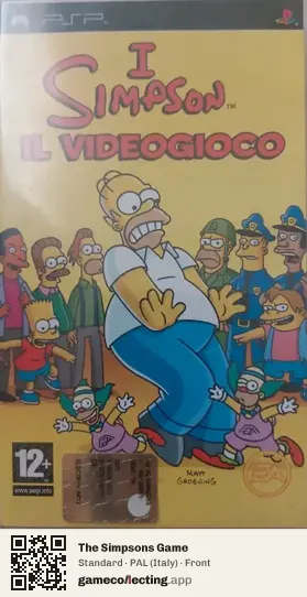 The Simpsons Game PlayStation Portable, Italy box front