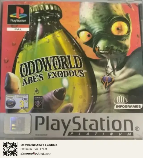 Oddworld: Abe's Exoddus PlayStation, PAL box front