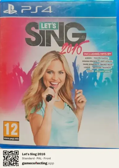 Let's Sing 2016 PlayStation 4, PAL box front