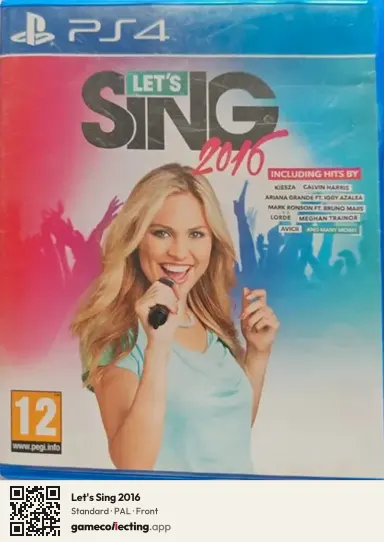 Let's Sing 2016 PlayStation 4, PAL box front