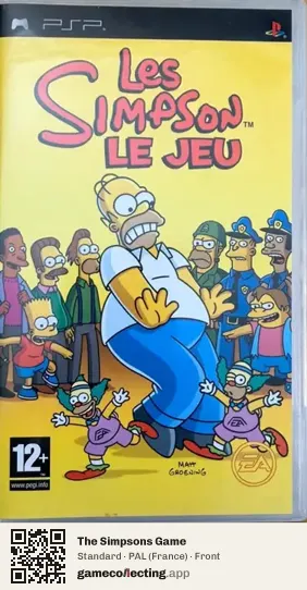 The Simpsons Game PlayStation Portable, France box front