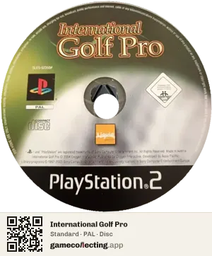 International Golf Pro PlayStation 2, PAL disc