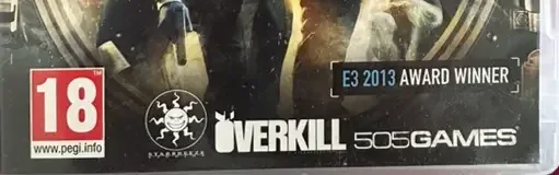 Payday 2, the PEGI square on its front